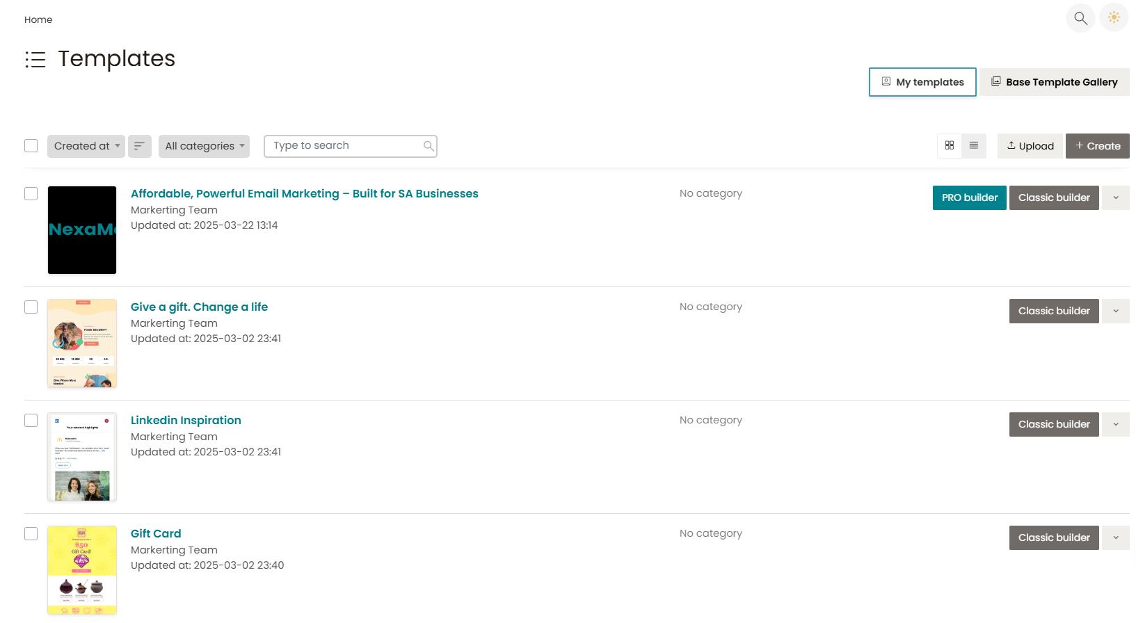 Email marketing templates and deliverability tools